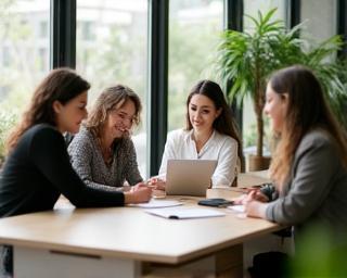 L’équipe de PropreMaison réunie autour d’une table